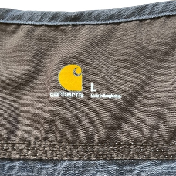 Carhartt Pewter Utility Scrub Top Textured Cotton Sz L - Picture 7 of 9